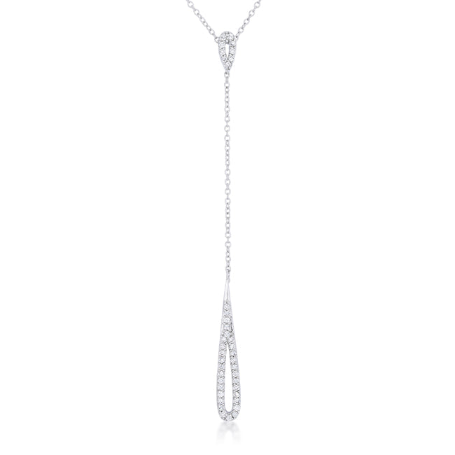 Avera Chrisette 0.4ct Cubic Zirconia Classic Drop Lariat Necklace