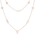 Krystal Stainless Steel Infinity Station Layer Necklace