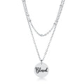 Avera Delicate Silver Plated Necklace Blessed Pendant