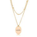 Avera Double Chain Hope Necklace In Radiant Gold