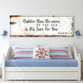 Psalm 93:4 - Mightier Than The Waves Is His Love Rustic Sign