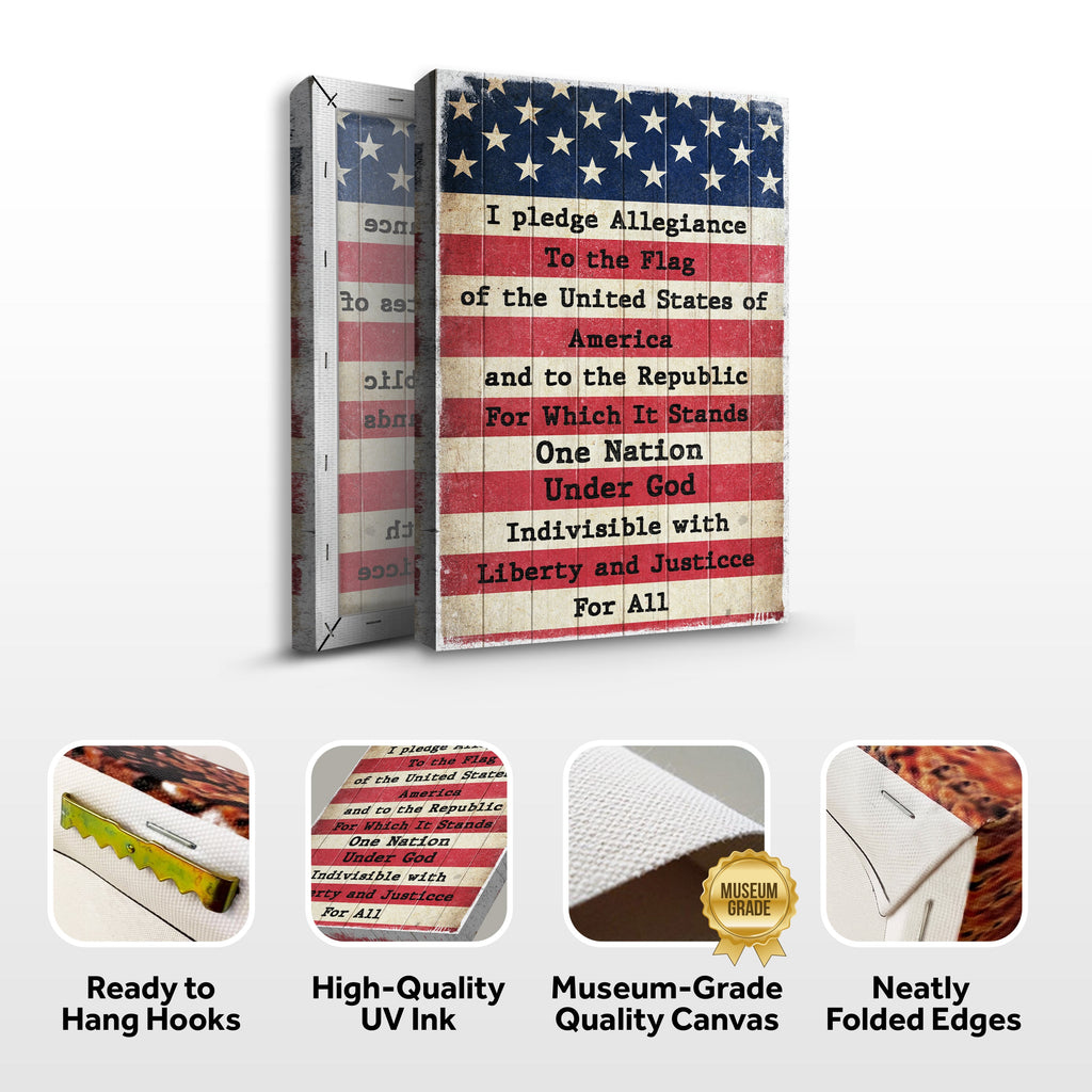 America Pledge Allegiance Sign