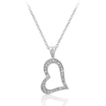 Avera Heart Silhouette Pendant in Polished Sterling Silver