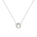 Avera Micro-Pave Initial O Pendant in Sterling Silver