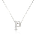Avera Micro-Pave Initial P Pendant In Sterling Silver