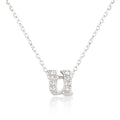 Avera Micro-Pave Initial U Pendant In Sterling Silver