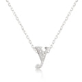 Avera Micro-Pave Initial Y Pendant In Sterling Silver