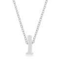 Avera Finish Initial I Pendant Sterling Silver Letter Charm
