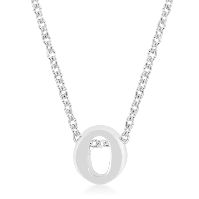 Avera Initial O Pendant In Polished Sterling Silver