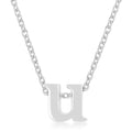 Avera Finish Initial U Pendant In Polished Silver