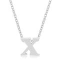 Avera Finish Initial X Pendant In Polished Sterling Silver