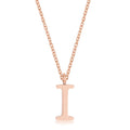 Avera Elaina Stainless Steel I Initial Necklace Gold Tone