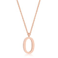 Avera Elaina Stainless Steel O Initial Necklace Gold