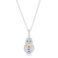 Avera .35 Ct Cz Two-Tone Snowman Pave Holiday Pendant