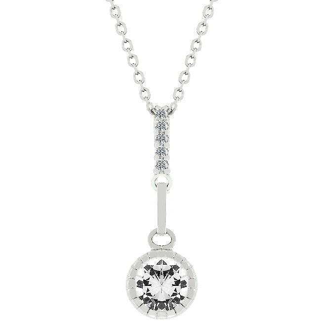 Avera Minimalist Teardrop Pendant Necklace in Sterling Silver