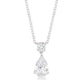 Avera Chandelier Pear Cubic Zirconia Pendant Necklace