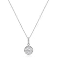 Avera Sparkling Sphere Pendant in Polished Silver