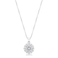 Avera Bella Bridal Pendant Necklace In Sterling Silver