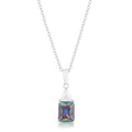 Avera Classic Mystic Cubic Zirconia Drop Necklace