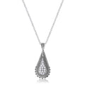 Avera .37 Ct Tear Drop Pendant Necklace with Cubic Zirconia