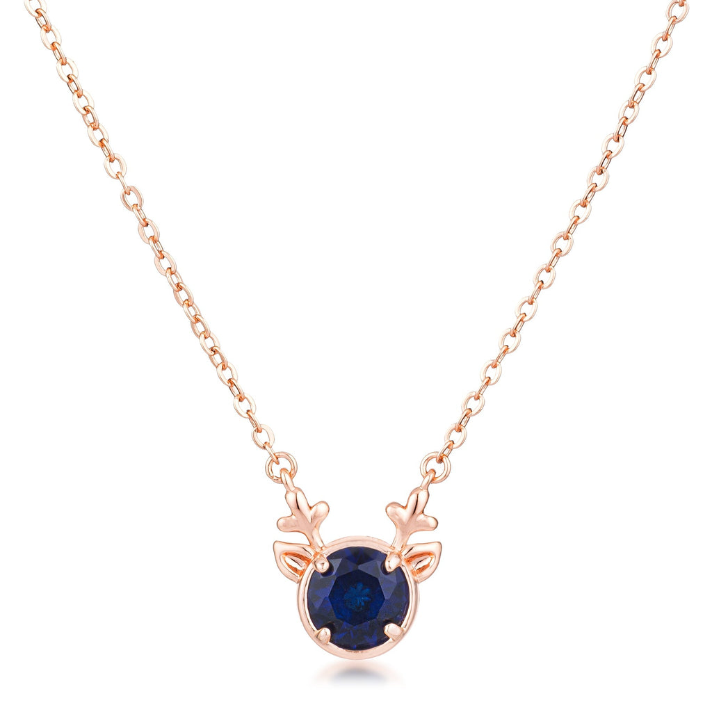 Avera Reversible Cubic Zirconia Reindeer Pendant Necklace