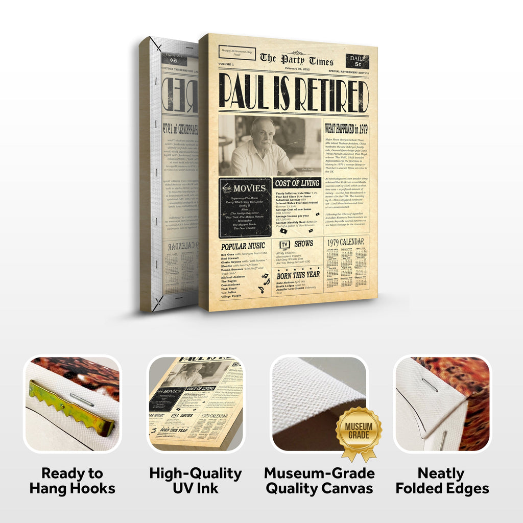 Newspaper Retirement Gift Sign