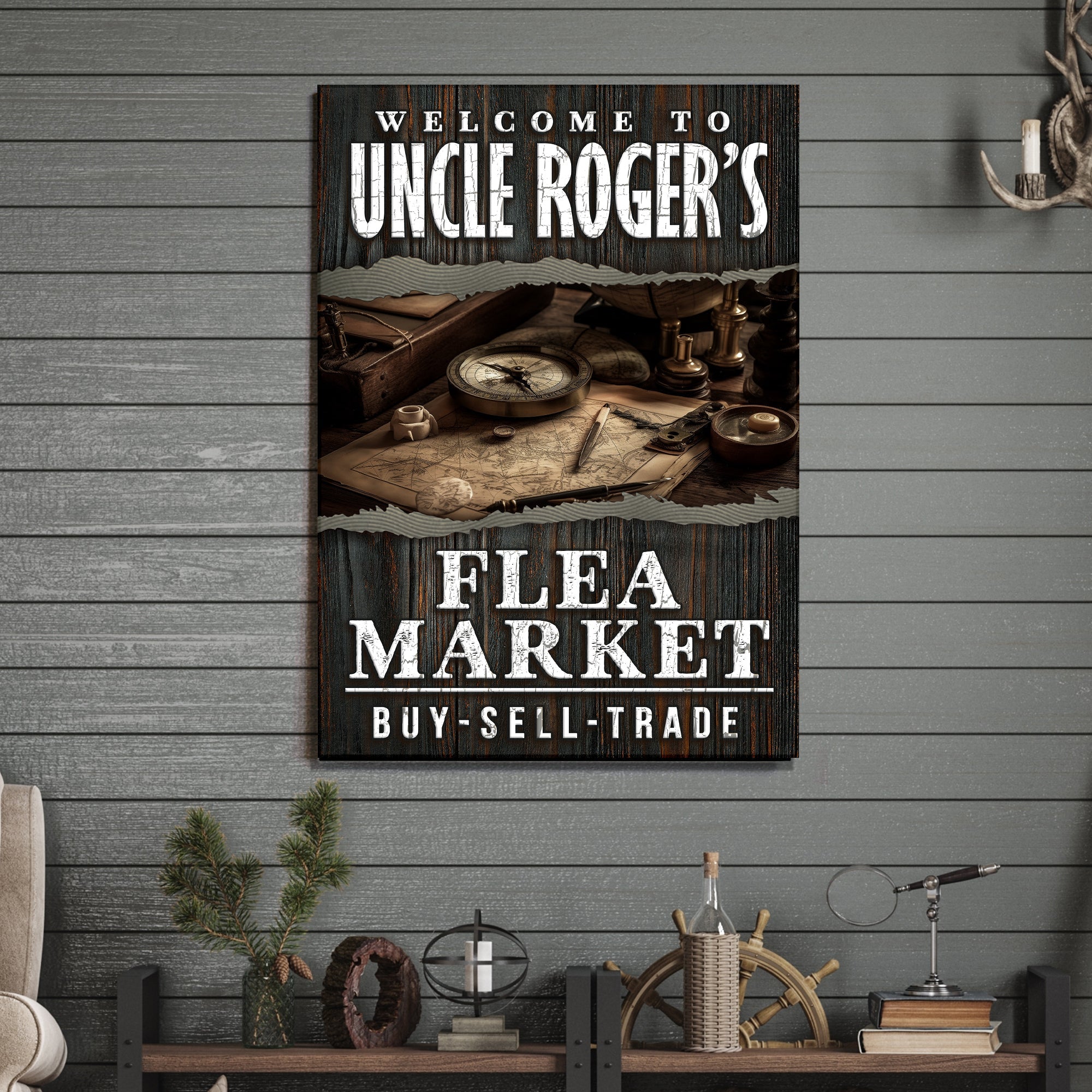 Welcome To Flea Market Sign