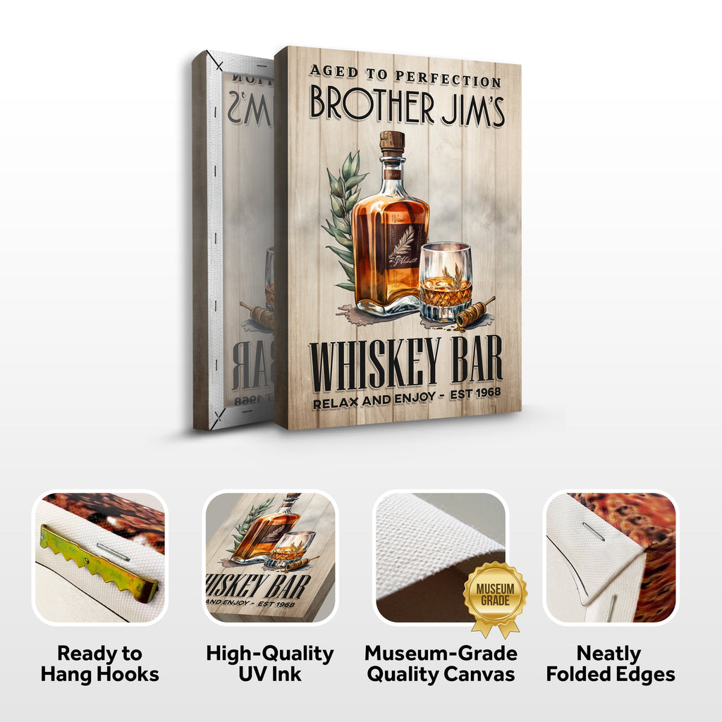 Aged To Perfection Whiskey Bar Sign