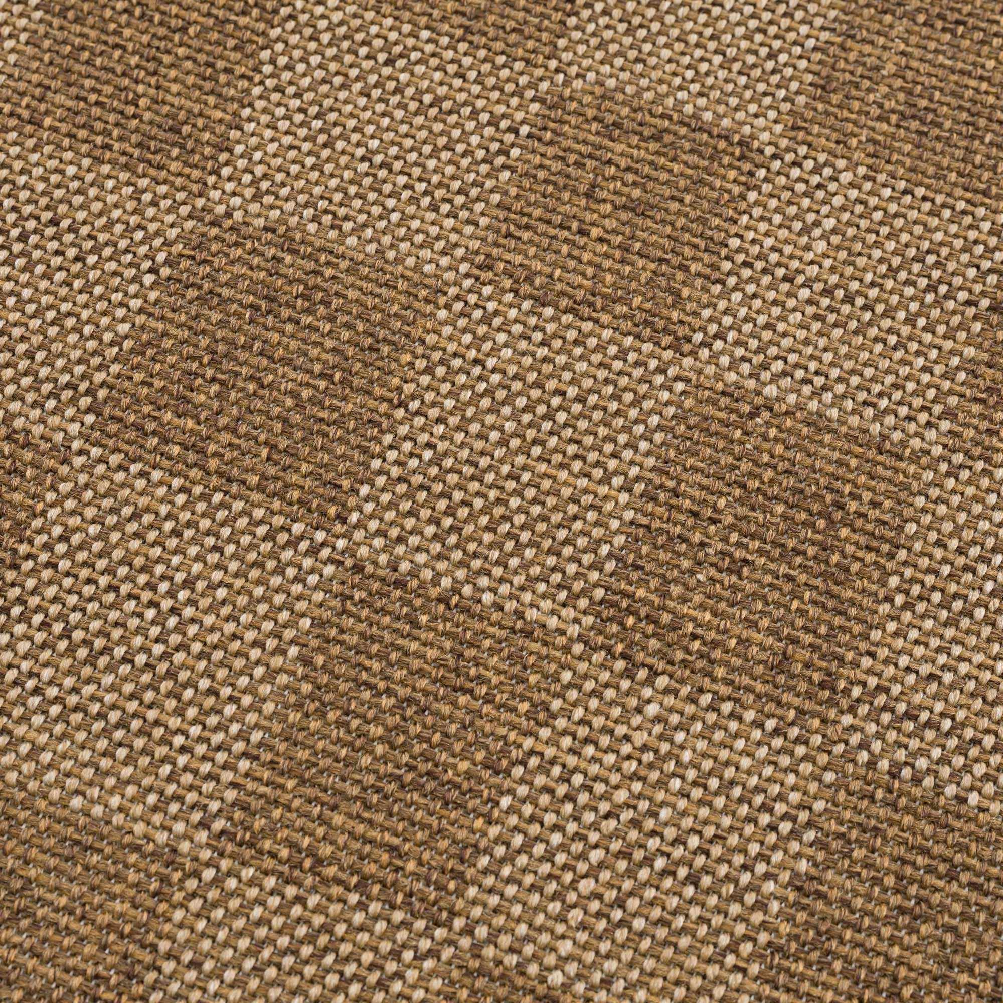 Kuval Checkered Brown Outdoor Rug