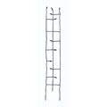 6-Ft High Narrow Garden Trellis in Metal Sprouting Twig Leaf