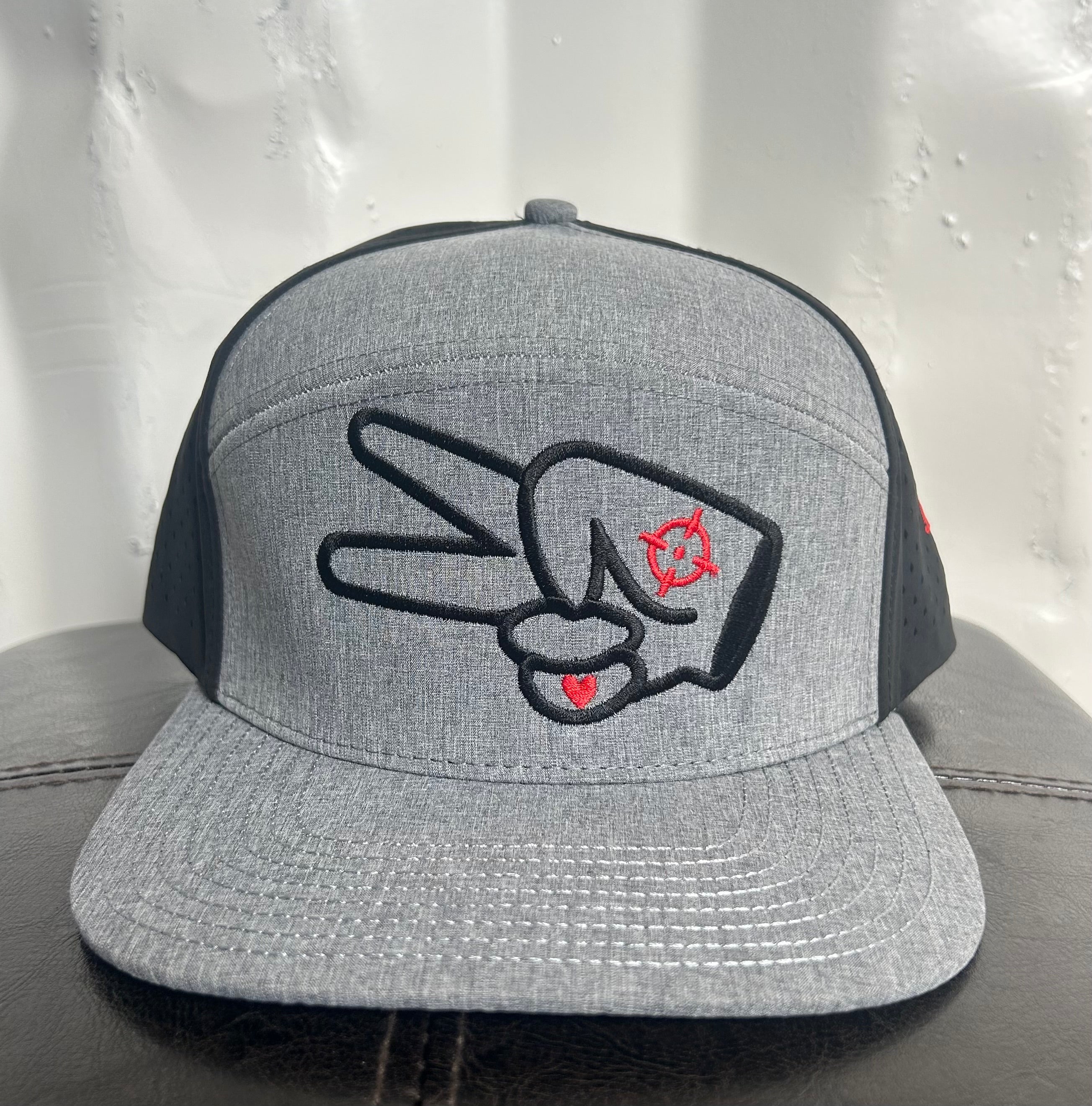 PL Series Hydro Cap- HEATHER GRAY/BLACK- BLACK LOGO w/ BOLD style