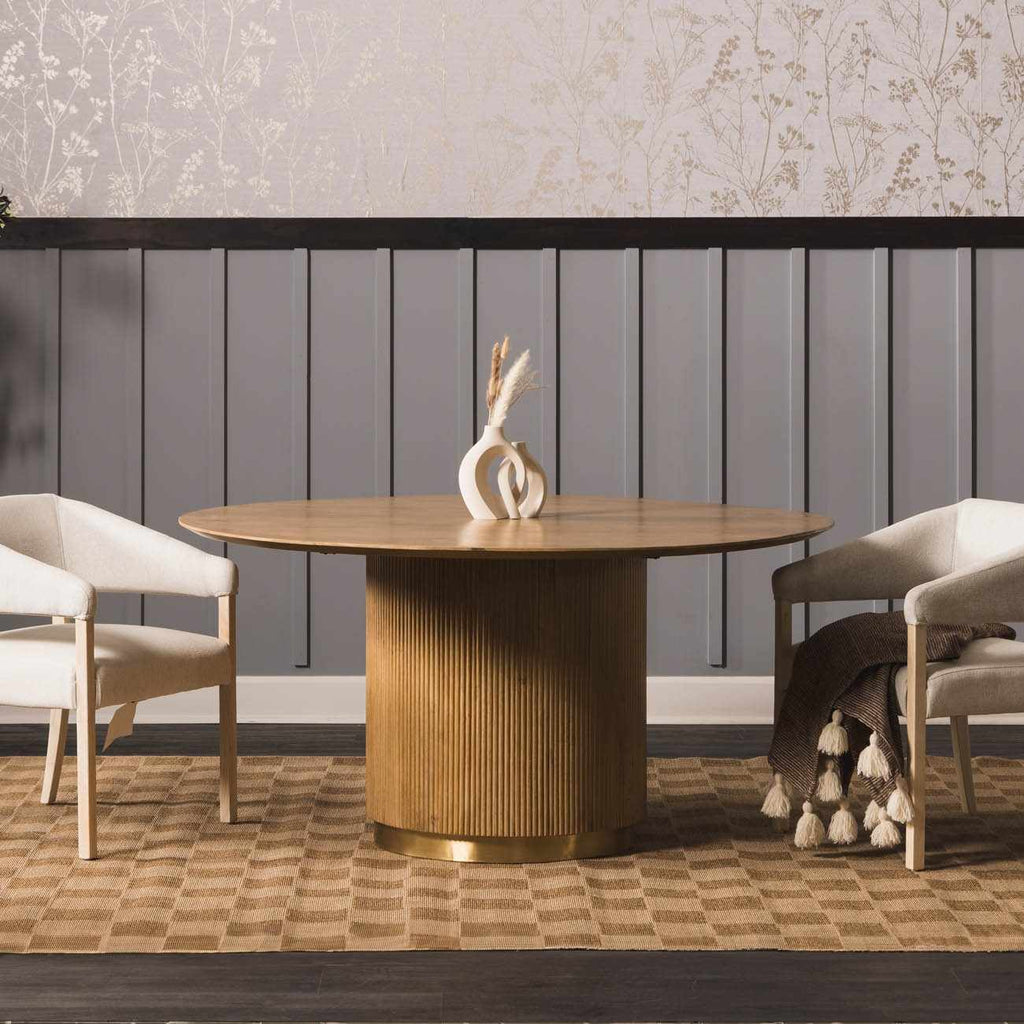 Kuval Checkered Brown Outdoor Rug
