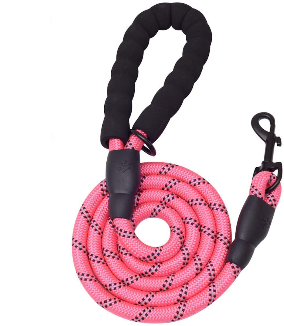 6 FT Dog Leash for Large and Medium Dogs-Pink Set of 5