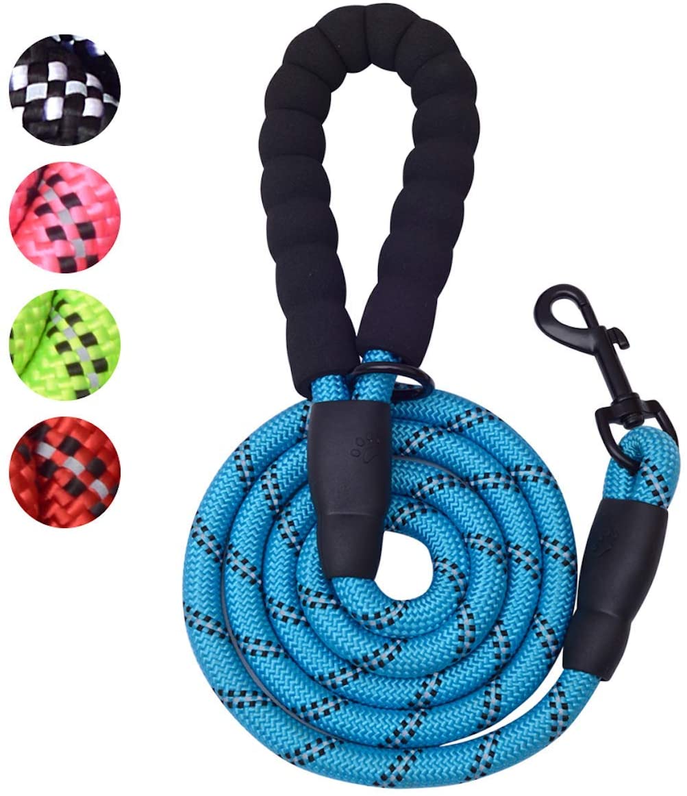 6 FT Dog Leash for Large and Medium Dogs-Blue set of 5