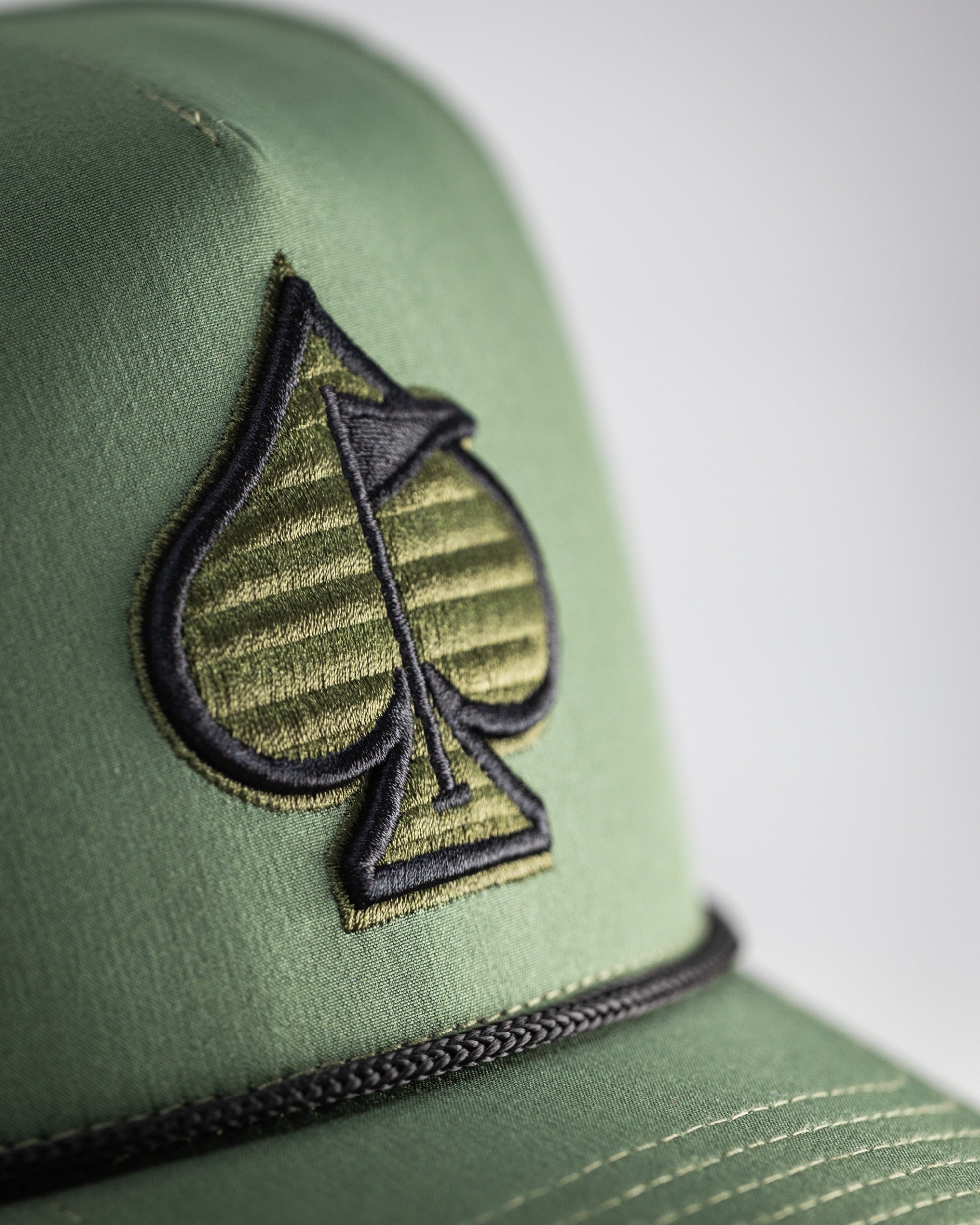 Perforated Rope Hat - Olive