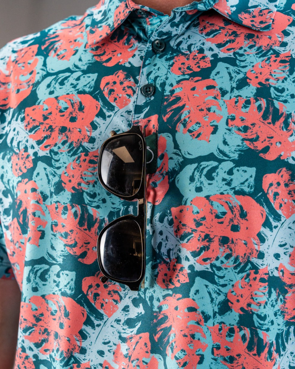 Painted Monstera Teal