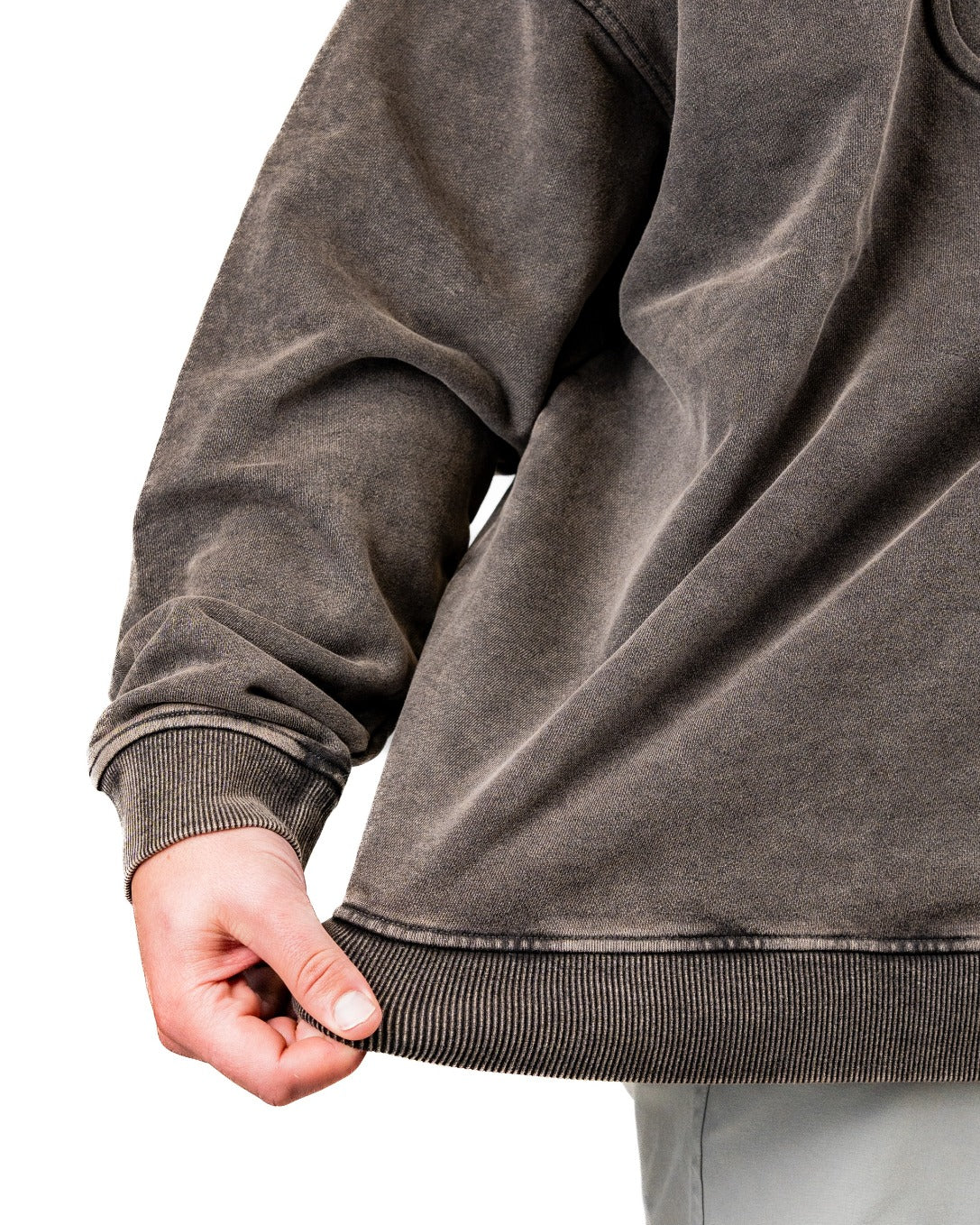 Embossed Spade Crewneck - Washed Iron
