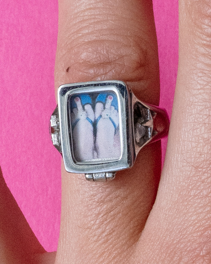 custom photo locket ring