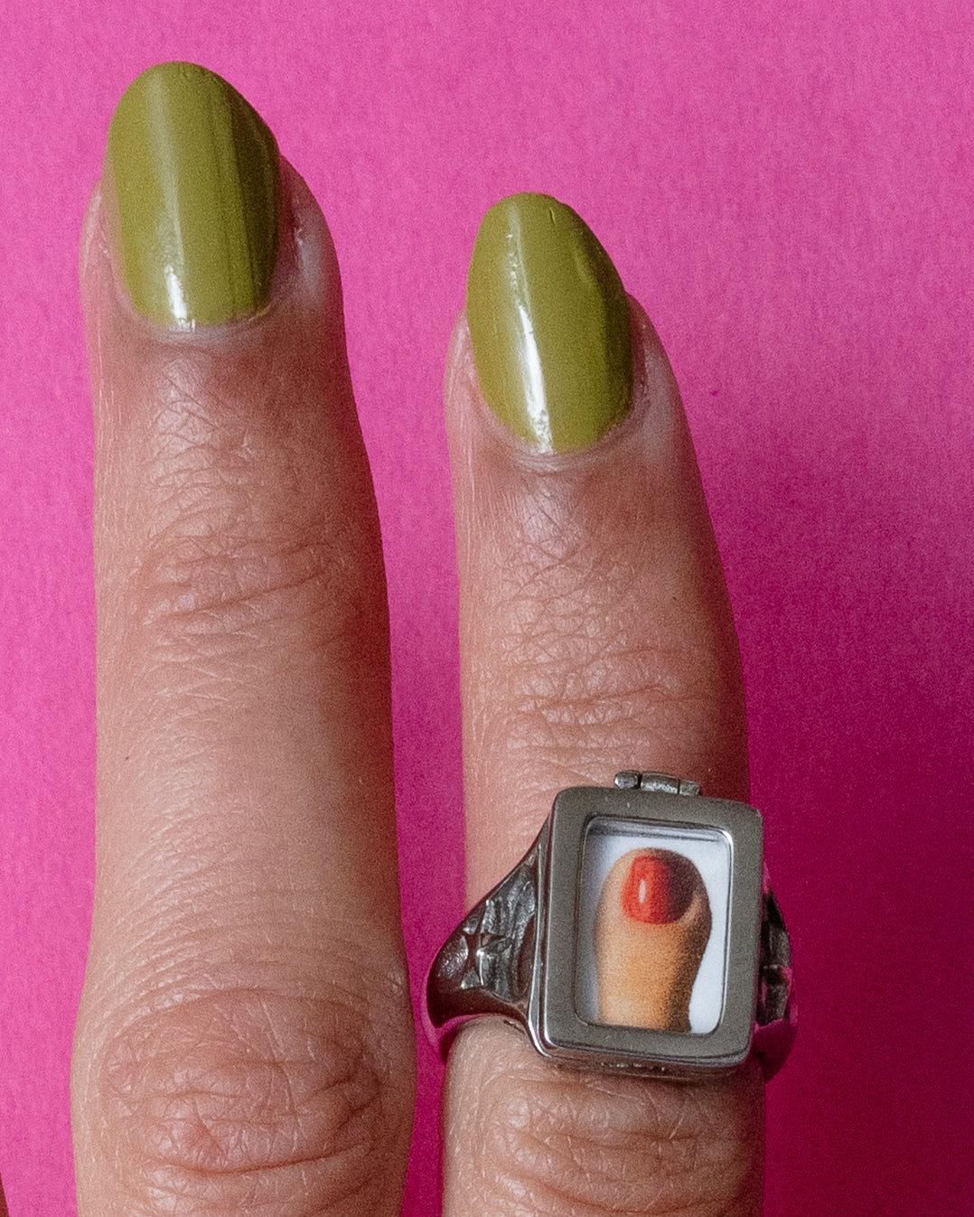 custom photo locket ring