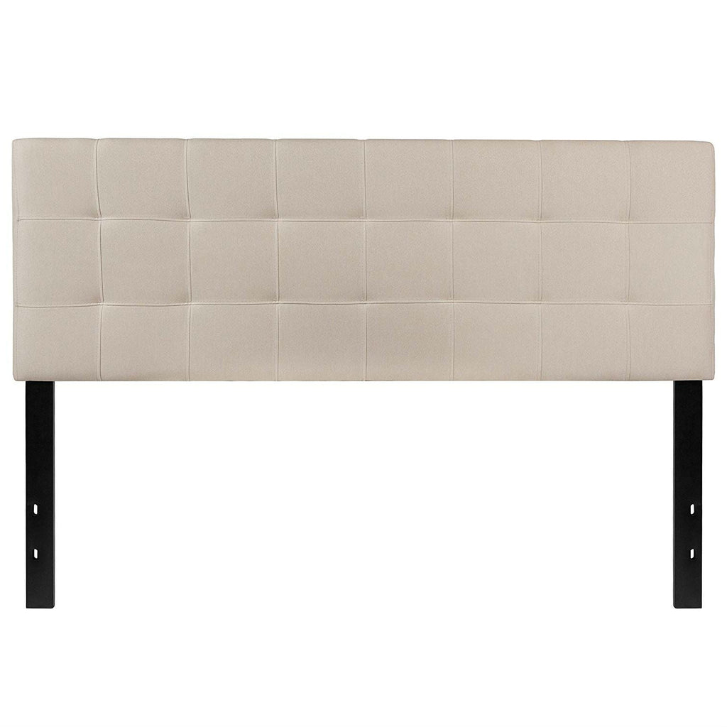 Queen size Beige Taupe Fabric Upholstered Panel Headboard
