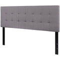 Queen size Modern Light Grey Fabric Upholstered Panel Headboard