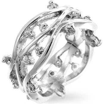 Avera Gwen 1 Carat Cubic Zirconia Wide Floral Band
