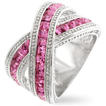 Avera Jewelry Signature Twisting Band Ring in Pink Gold