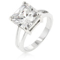 Avera Cubic Zirconia Gypsy Ring In Polished Sterling Silver