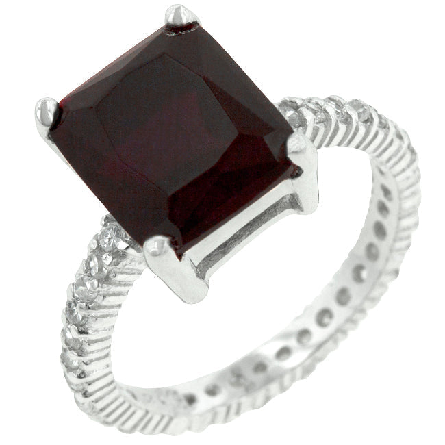 Avera Radiant Cut Engagement Ring In Dark Brown Finish