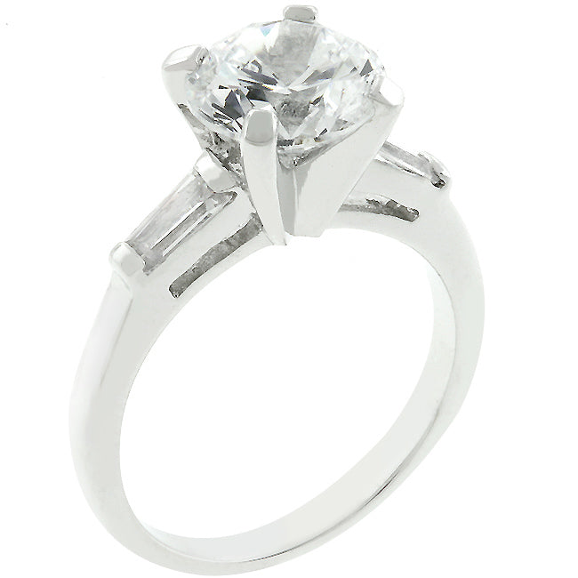 Avera Classic Triple Engagement Ring in Sterling Silver