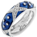 Avera Marbled Navy Enamel Ring in Size 5