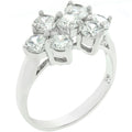 Avera Round Cubic Zirconia Cluster Ring In Sterling Silver