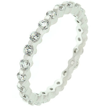 Avera Cubic Zirconia Infinity Band in Sterling Silver