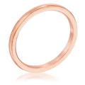 Avera Ion Plated Gold Stainless Steel Wedding Band Pink